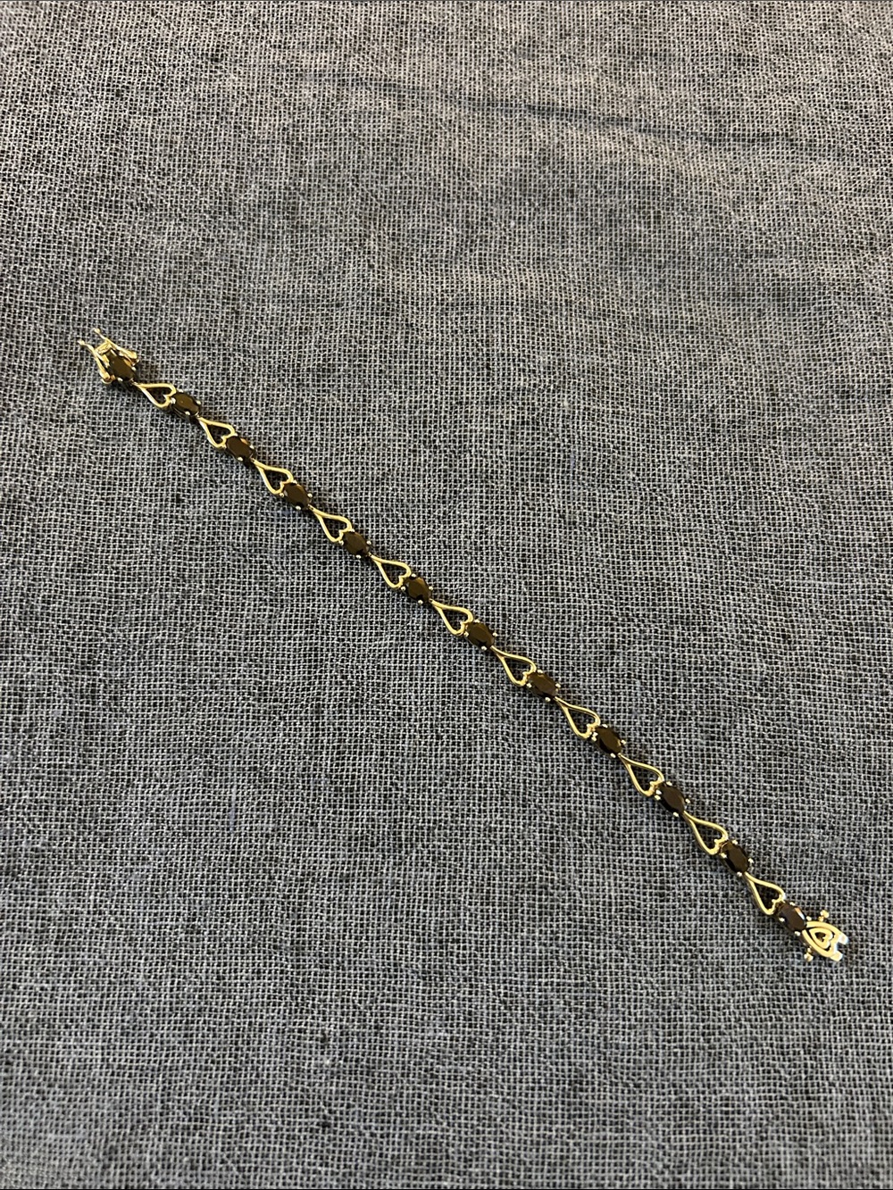 Delicate sapphire bracelet set in sterling silver